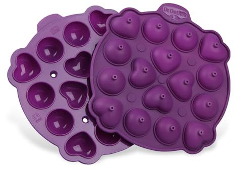 Dr. Oetker Love Flexxibel Stampo per Cake Pops, 16 Tazze, Silicone, Viola, 20 x 21 x 6 cm