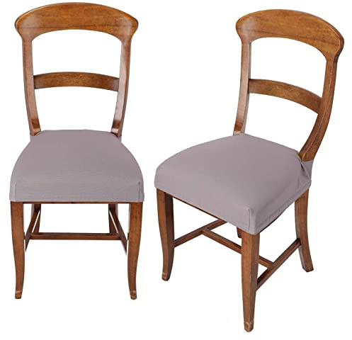 Casatessile Antimacchia Lot de Deux Housses antitache d'ASSISE pour Chaise - Grigio