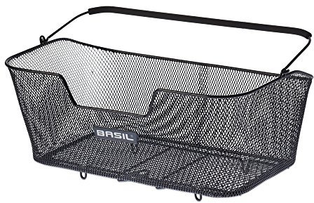 Hinterradkorb Basil Base XL Stahl 50x31x21cm, engmaschig, schwarz (1 Stück)
