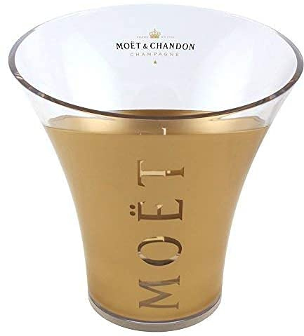 Moet & Chandon Champagne Botella de champán enfriador Oro transparente - Cubitera para una Magnum 1,5 L o 0,75 l Champagne Botella