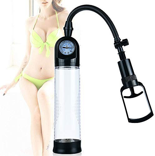 Giussman Pēnnîs Pompe con Anelli per Uomo Hydro Manuale con Manometro Digitale Vàcùùm Enlargèmènt Pénis Pumps Slêevê Eréctile DysfụnctÏǒn Lasting Mâŝŝagér Male Mǎstǖrbatiǒn Tọys Tool