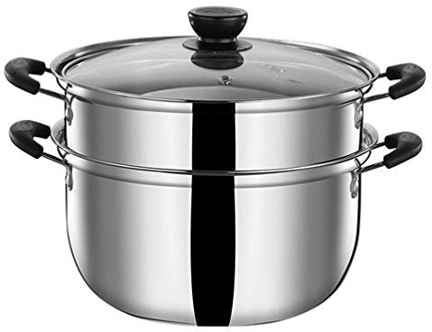 UPKOCH Casserole à Vapeur Acier Inoxydable Ustensile De Cuisine Sain Pot De Cuisson Pratique Pour Maison Restaurant Avec Double Poignée Design Fonctionnel