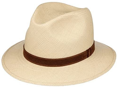 Borsalino Classic Traveller Panama Hat Men Nature-Brown 6 7/8