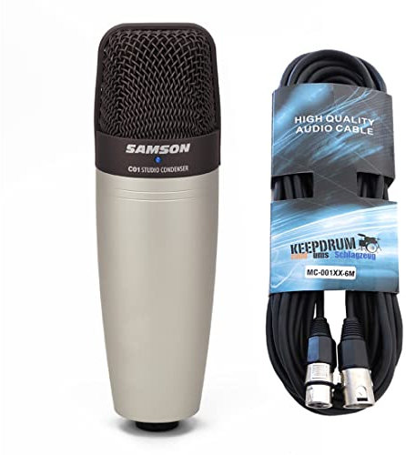 Samson C-01 Studio - Micrófono condensador + cable keepdrum XLR