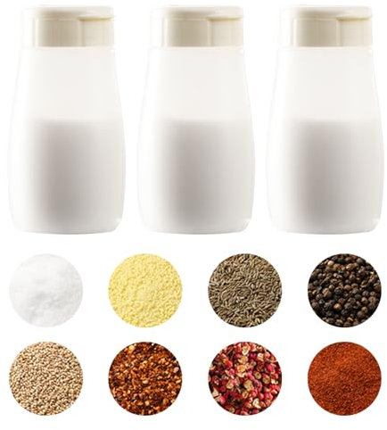 Guador Set Saliera e Pepiera Da Cucina - 3 Pezzi 200ml Sigillato Contro L'Umidità Con Etichetta e Coperchio In Plastica - Per Cucina e Barbecue