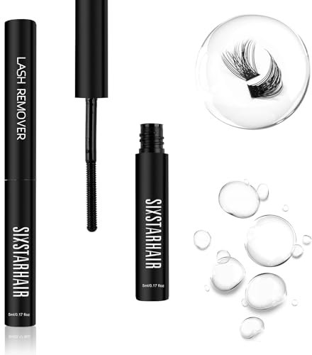 Sixstarhair wimpernkleber entferner 5ml Sanfter Lash Remover für Wimpernverlängerung, wimpern remover für Cluster Lashes, Wimpern Extensions Entferner nicht reizende Öl Textur