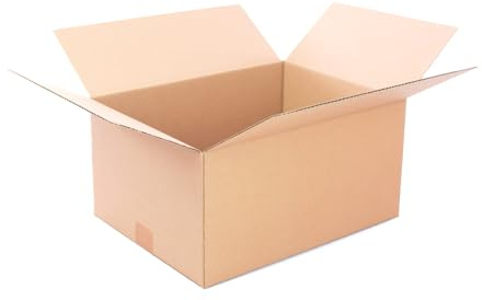Pack 10 Cajas Cartón Reforzado con medidas 50x40x30 cm y Canal Simple - Fabricadas en España con Cartón Reciclado Resistentes para Envíos, Almacenaje y Mudanzas