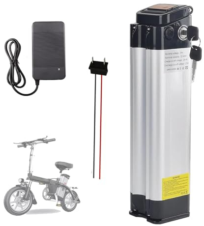 HJGHY 24v 10ah, Batteria agli ioni di Litio per Bici elettrica 24V 10Ah 13Ah 15,6Ah 18Ah Batteria per Mountain Bike 36V 10Ah 13Ah 17,5Ah Batterie per Bicicletta elettrica con caricabatteria