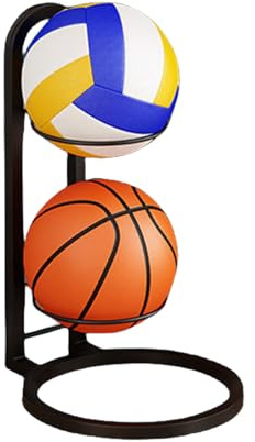 Basketställ för basket, basketställ, gjutjärn volleybollställ | Flerskiktsbollhållare, bollförvaring för sovrum, vardagsrum, garage