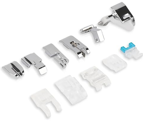 Machine à Coudre kit Pieds de Biche Multifonctionnel, 11 PCS pied de biche machine a coudre, Machine à Coudre avec Pied à Pouleau, Pied à Fermeture Éclair