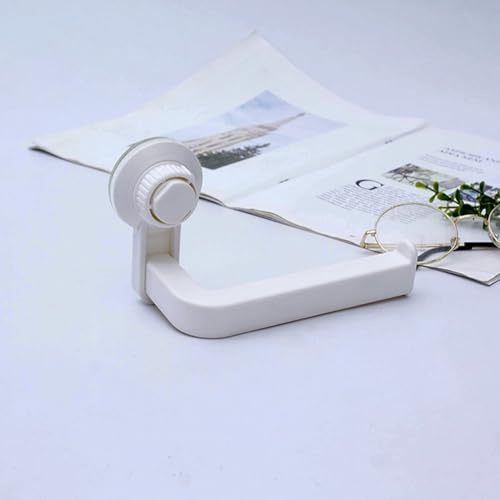 Homeponnew Porte-serviettes de salle de bain sans perforation, distributeur de rouleaux de papier toilette à ventouse pour papier toilette, 10 x 14,5 cm, matériau ABS, montage sans perçage (couleur