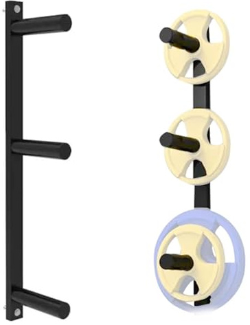 Supporto da parete per dischi di peso, salvaspazio, per attrezzature organizzate in casa o in palestra