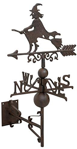aubaho Nostalgia Pared Veleta de Hierro jardín decoración Molinillo Viento marrón Bruja