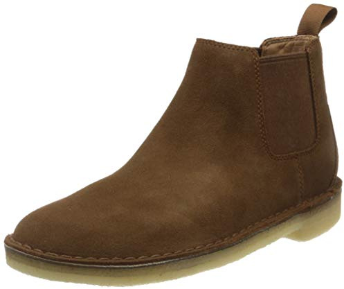 Clarks Botas Chelsea Desert para hombre, Marrón Cola Suede Cola Suede Suede, 46 EU