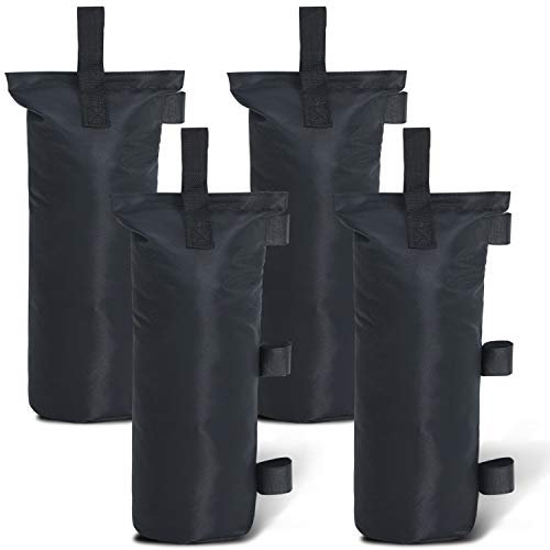 ABCCANOPY Lot de 4 Sacs de lestage de 50,8 kg de qualité Industrielle pour tonnelle, Noir