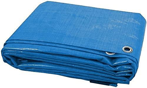 EPISENT Blue Waterproof Tarpaulin – Heavy Duty Tarp Sheet with Reinforced Edges & Rust-Free Eyelets – UV Resistant ground sheets Multipurpose Cover for Camping, Garden, Car & Outdoor (6' x 9' feet)