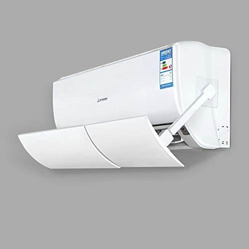 LKJYBG Fold-able Air Conditioner Deflector, Adjustable Confinement Air Deflector Outlet Shield Air Wing Air Cooled Anti Blast Baffle Wind Direction Telescopic Vents Ceiling Registers for Home Glossy
