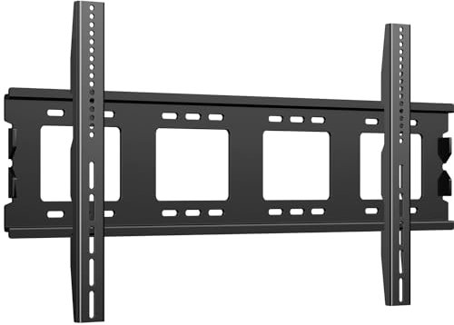 JXMTSPW Support mural fixe pour téléviseur à écran plat lourd, incurvé de 50 à 120, max. VESA 900 x 600 mm, supporte jusqu'à 125 kg, ultra fin, support mural lourd, 75, 80, 85, 90, 100