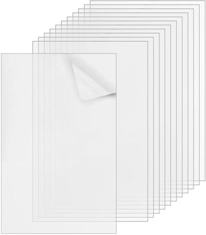 Gsrhzd Fogli Acrilici Trasparente, 12 Pezzi 297 x 210 x 1MM Lastre Acrilico Trasparente, Pannello Acrilico Trasparente A4, Lastre Acrilico per Decorazione Domestica,Display,Cornice,Pittura