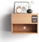 Kiseely Hängender Nachttisch Mit Schubladen Und Viel Stauraum, Schwebender Nachtschrank, Hölzernes Regal, Beistelltisch Holz Für Schlafzimmer (Buche EN1, 1 Pack)