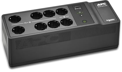UPS APC per la casa, batteria di emergenza UPS da 500VA con AVR, (1) porta di ricarica USB, gruppo di continuità Back-UPS, BE500G2-IT