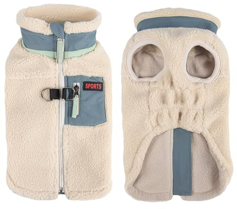 FEimaX Manteau d'hiver pour Chien Veste Chaud en Polaire avec Anneau en D, Vêtements Chiot Manteaux Coupe-Vent pour Chiens de Petite et Moyenne