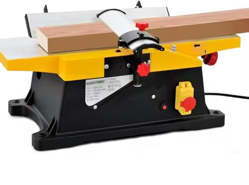 HNBYLMM Raboteuse d'établi, raboteuse d'établi multifonctionnelle de 6 Pouces, raboteuse de Bureau électrique 1800W, raboteuse à Bois 12000 TR/Min, Profondeur de Coupe réglable de 0 à 3 mm