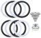 4 Set 110 mm Rubber O Rings Seal Washer Bath Plug Seal for Kitchen Bathroom Valve and Sink Basket Strainer Waste Sink Plug Rubber Seal