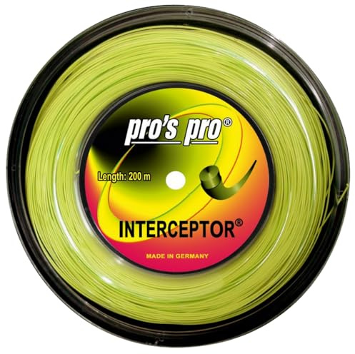 Generisch Pros Pro Interceptor 1.25 - Cuerda de tenis (200 m), color lima