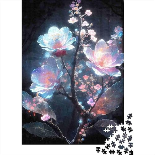 1000pcs Mini Puzzle for Adults Flower Light Night Challenging