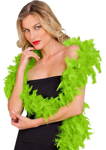 W WIDMANN MILANO Party Fashion - Boa de plumas, longitud aprox. 180 cm, pañuelo de plumas, accesorio, disfraz, carnaval, Halloween