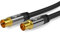 Goobay 70389 TV-Antennenkabel, Koax-Buchse auf Koax-Stecker, 4-fach geschirmt, 135 dB, vergoldet, schwarz, (10,0m)