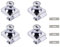 chiavistello, 4 pezzi Serratura per porta in vetro per vetrinetta, blocco di vetro vetrina serrature per vetrina per 5-8mm (0,2-0,31 ) Porta in vetro senza perforazione con 8 chiavi