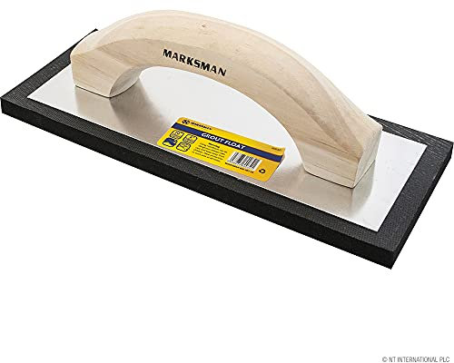 Heavy Duty Grout Float Trowel - Tiling Hand Tool | Wooden Reinforced Grip Handle, Suitable for Professional or Domestic Use | for Builders & Diy Jobs