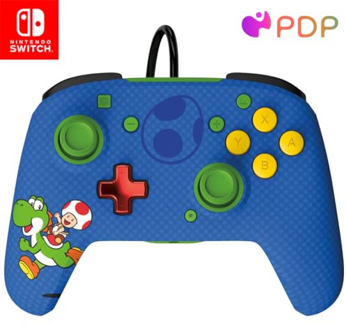 PDP Switch Rematch filaire manette TOAD & YOSHI Officially Licensed by Nintendo - Customizable buttons, sticks, triggers, and paddles - Ergonomic manettes
