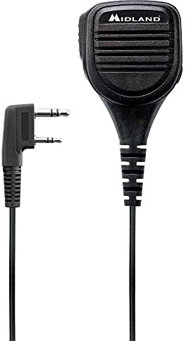 Midland - Micrófono MA25-LK con Conector 2 Pines Kenwood para Emisora Radioaficionado, Omnidireccional, Compatible con Walkie Talkies G10 Pro, G11 Pro, CT990 EB, CT590 S, G13 - Accesorios para Airsoft