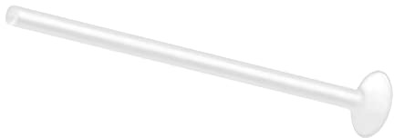 PIERCINGLINE PTFE Labret sin bola | Selección de color y tamaño, Stabstärke 1,6 mm | Stablänge 17 mm, PTFE