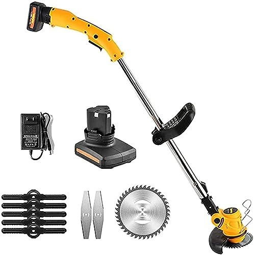 tagliaerba Batteria Mulching Rasaerba Elettrico, Rasaerba a Batteria al Litio per Uso Domestico, Diserbatrice Tagliaerba Multifunzionale per Giardino Erbacce Alberi da Fiore,B
