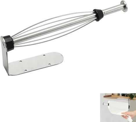 Küchenrollenhalter Ohne Bohren,Küchenrollenhalter mit Dämpfungseffekt,Küchenrollenhalter aus Edelstahl,Einhand Bedienbarer Küchenrollenhalter Ohne Bohren mit Dämpfungseffekt für Küche und Badezi
