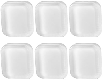 6pcs/Set Versatile Wall Protectors Clear Square Pads Stick On Rubber Guards Absorb Impacts & Reduce Noise