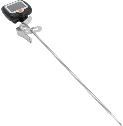 Oreilet Termómetro Digital para Dulces, Termómetro de Azúcar de Sonda Larga de Acero Inoxidable con para Olla para Cocinar, Hornear, Freír, Hacer Dulces, Freír Barbacoa