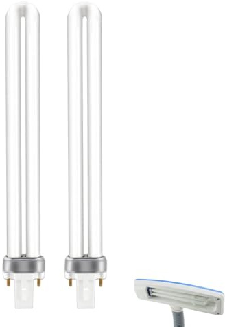 2 PCS G23 2Pin Lamp, G23 Bulb 11W Compact Fluorescent Lamp, Cool White 6500K, U-Shaped Tube, 360° Beam Angle, Energy-Saving, Non-Dimmable, AC 220-240V, Ideal for Living Room, Bedroom, Kitchen, Office