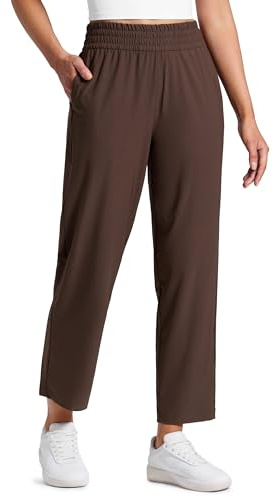 CRZ YOGA Drapey Avsmalnande Ankelbyxor 27 | Lätt, Resvänlig, Böljande, 7/8-längd, Fickor, För kvinnor