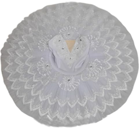 Flickor Svansjön Balett Dans Tutu Klänning V-Halsad Camisole Leotard Danskläder Ballerina Dansdräkt Gymnastik Spaghetti Band Ärmlös Dans Tävlingsdräkt Träningsföreställningsklänning(110cm)