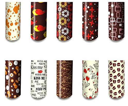 Set di carta di decorazione per alimenti colorati di trasferimento al cioccolato DIY (50 pz)