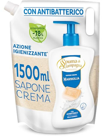 Spuma di Sciampagna Ecoricarica Sapone Liquido Marsiglia, 1500ml