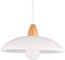 Helios Leuchten 2033610 moderne LED Pendellampe | Hängelampe Leuchte Holz | Pendelleuchte Glas weiss | Küchenlampe Landhausstil | Deckenlampe Buche 1-flammig