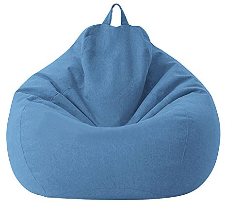 Fiacvrs Funda para silla de puf solo sin relleno, 100 x 120 cm con cremallera, funda resistente con cremallera, puf para adultos, niños y adolescentes