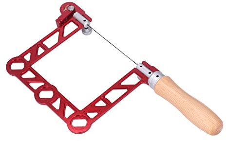 Sierra de marquetería, Sierra de Mano para Carpintero, Sierra de marquetería 4 Pulgadas para Corte de Madera plástico Caucho Metal Blando, Marco de Sierra de marquetería