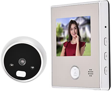 Digitaler Türspion, 2,8 Zoll TFT LCD Bildschirm, 135 ° Weitwinkel, Intelligente Video Türklingel, Nachtsicht, 2 LED Licht, Schaltet Automatisch 4 AAA Batterie (Ohne) für Wohnungen